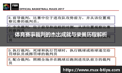 体育赛事裁判的杰出成就与荣誉历程解析